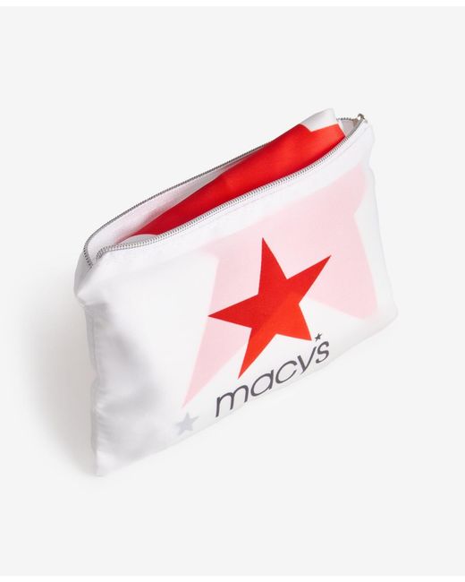 Macy's White Star Printed Foldable Bag