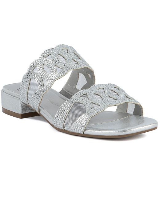 Jones New York White Vandela Slip-on Cutout Sandals