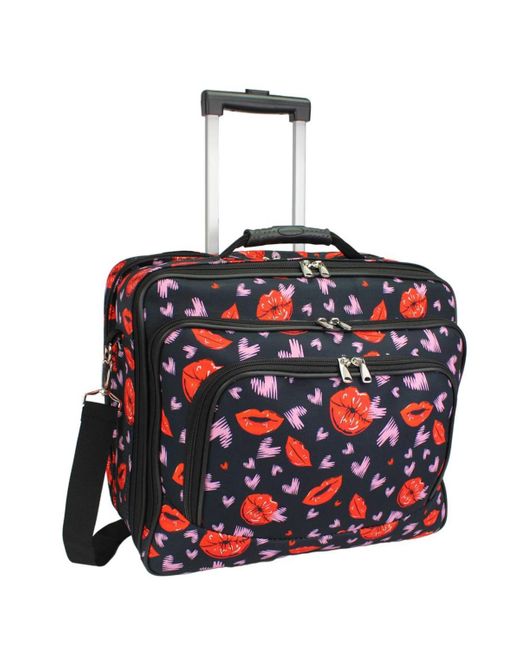World Traveler Red 17-inch Rolling Laptop Case
