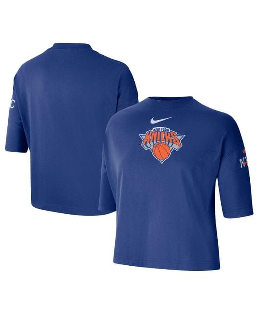 Nike Blue New York Knicks 2024/25 City Edition Courtside Boxy T-shirt