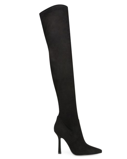 Steve Madden Leather Vanquish Over-the-knee Thigh-high Boots in Black ...
