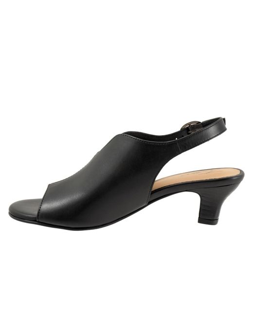 Trotters Black Norma Sandal