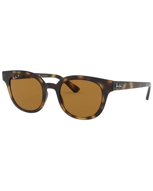 Ray-Ban Brown Polarized Sunglasses, Rb4324 50