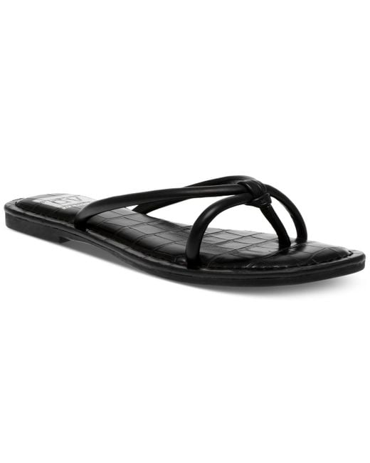 DV by Dolce Vita Black Jamali Strappy Flat Slide Sandals