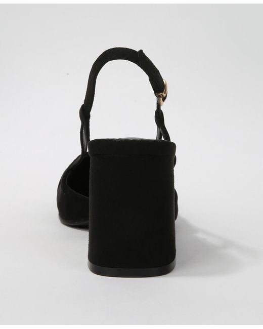 BERNESS Black Geena Toe Cap Slingback