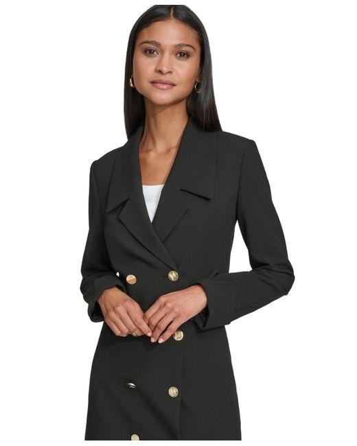 Karl Lagerfeld Black Paris Double-breasted Cropped Blazer