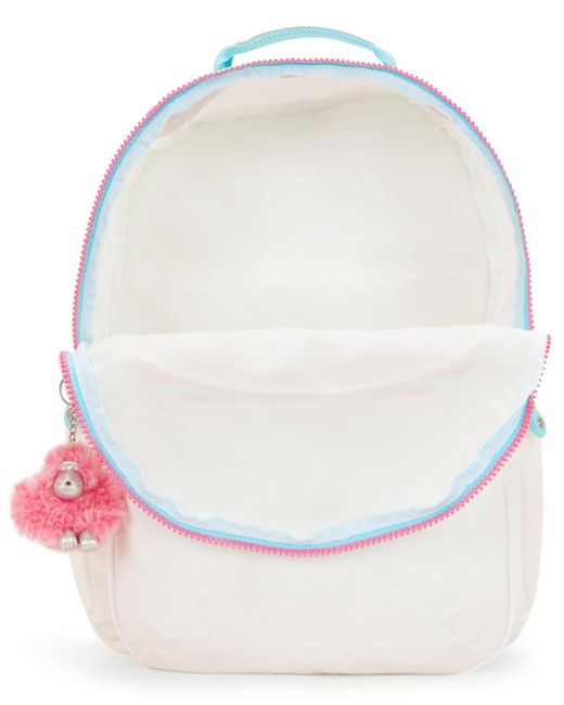 Kipling Multicolor Seoul Extra Large Candy Metal Nylon 17" Laptop Backpack