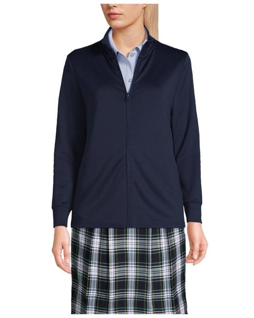 Lands' End Blue Active Performance Full Zip Jacket