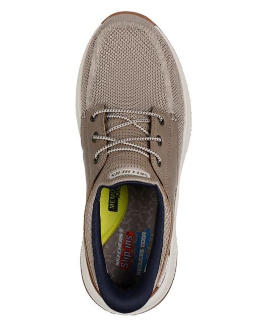 Skechers White Slip-ins Relaxed Fit: Meroe for men