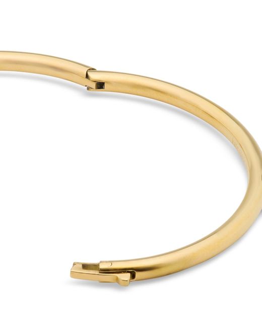 Kate Spade Metallic Gold-tone Pave Double Knot Bangle Bracelet