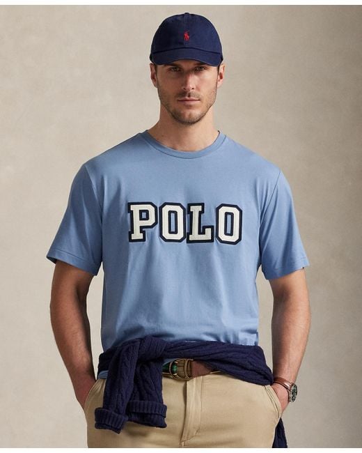 Polo Ralph Lauren Men's Blue Big Tall Logo Jersey T-shirt