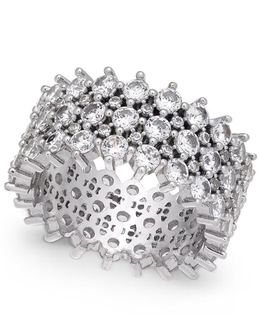 INC International Concepts Tone Pave Ring in Metallic | Lyst