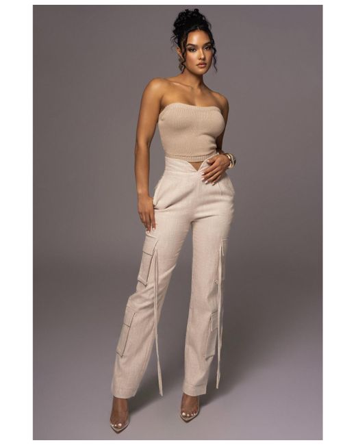 JLUXLABEL Natural Better Half Linen Utility Pants