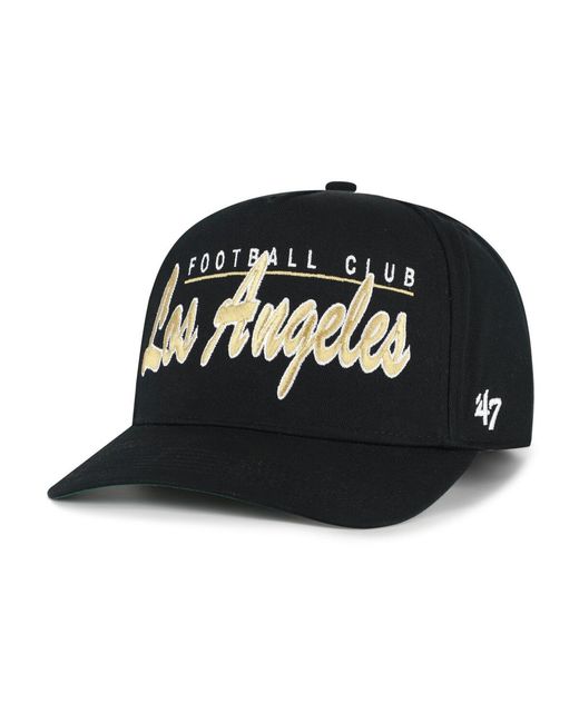 '47 Black Lafc Brush Mark Hitch Adjustable Hat for men