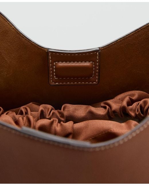 Mango Brown Buckle Shopper Bag