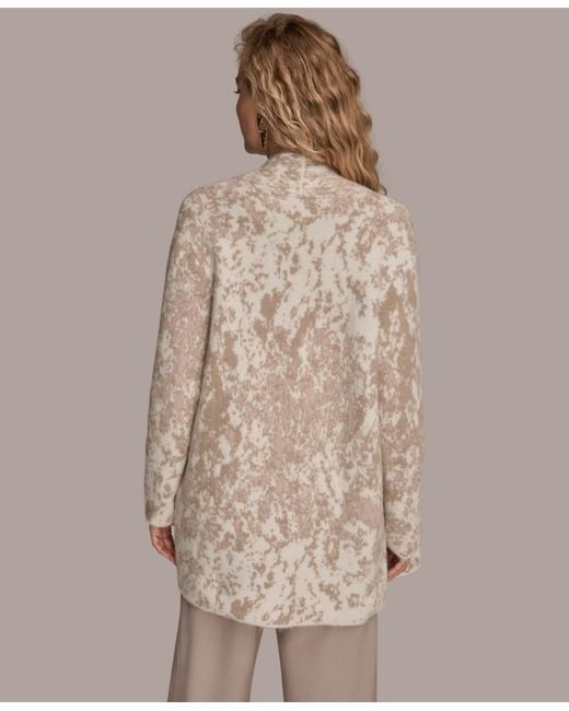 Donna Karan Natural Oversized Long Sleeve Cardigan