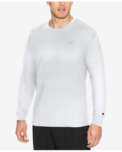 Champion White Long-sleeve Jersey T-shirt for men