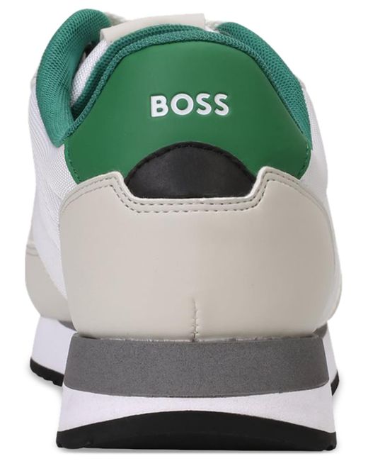 Boss White By Hugo Kai Runner Lace-up Sneakers for men