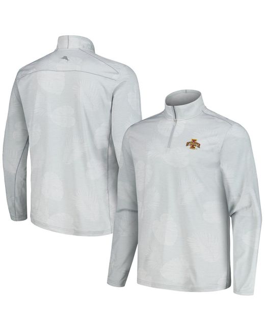Tommy Bahama Gray Iowa State Cyclones Delray Frond Islandzone Half-zip Jacket for men