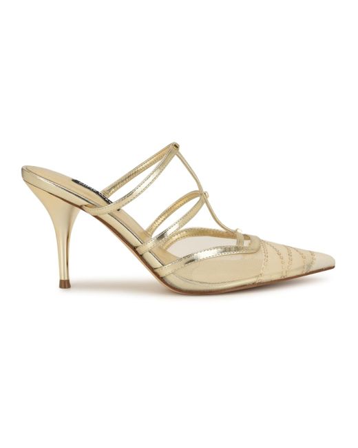 Nine West Metallic Tianala Caged Slip-on Stiletto Pumps