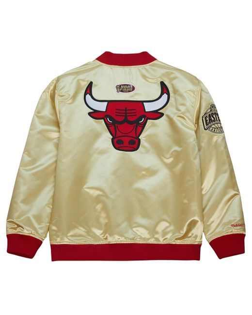 Mitchell & Ness Green Distressed Chicago Bulls Team Og 2.0 Vintage-like Logo Satin Full-zip Jacket for men