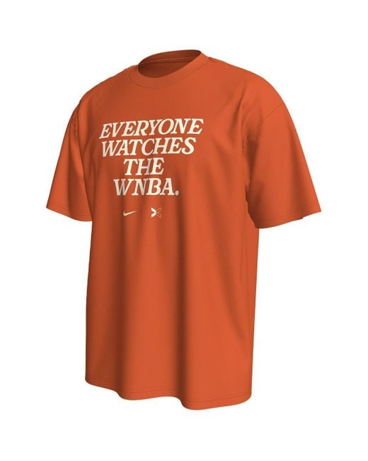 Nike Orange X Togethxr And Everyone Watches The Wnba T-shirt