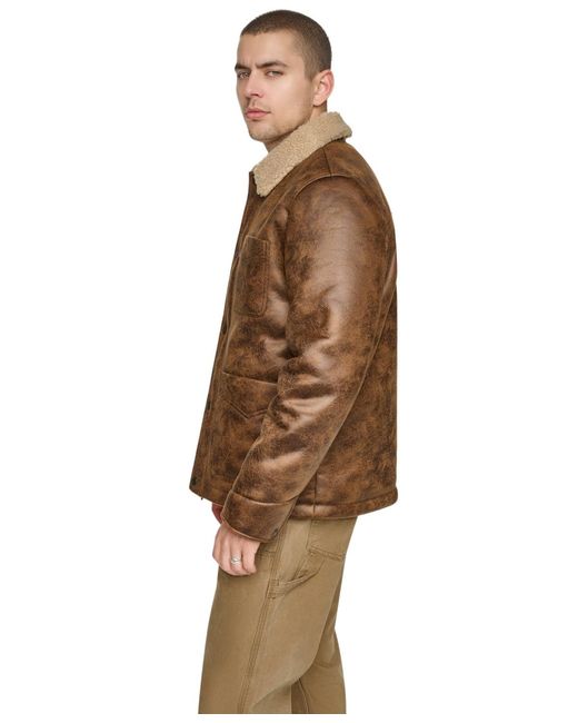 Levi's Brown Shearling Classic-fit Ranch Jacket for men