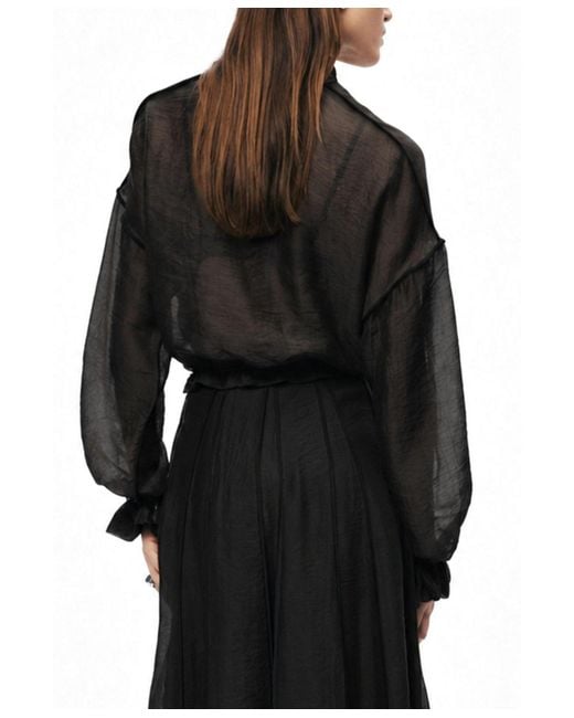 Nocturne Black Sheer Zip-front Jacket