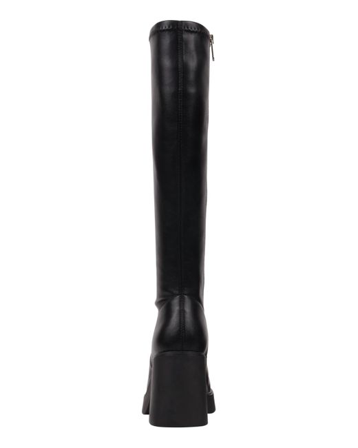 Gc Shoes Black Chantal Platform Elastic Knee-high Boots