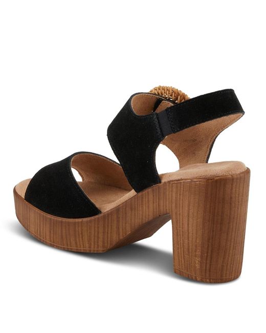 Spring Step Black Gamona Ankle Strap