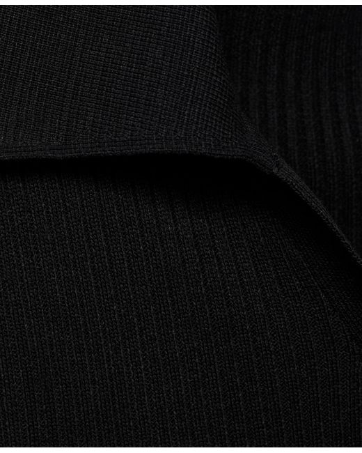 Mango Black Jewel Button Ribbed Sweater
