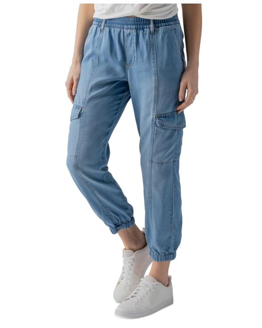 Sanctuary Blue Relaxed Rebel High-rise Cargo Pants