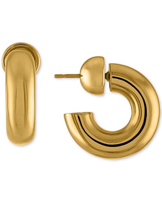 OMA THE LABEL Metallic 18k -plated Small C-hoop Earrings
