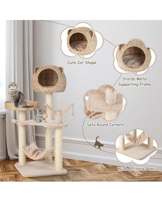 Cozito Metallic Cat Tree Multi-level
