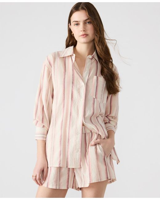 Steve Madden Pink Marguerite Striped Pull-on Shorts