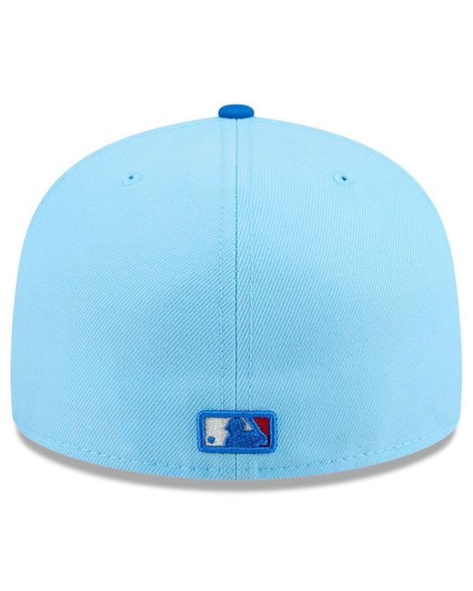 KTZ Light Blue/blue Los Angeles Dodgers 2025 Fourth Of July 59fifty Fitted Hat for men