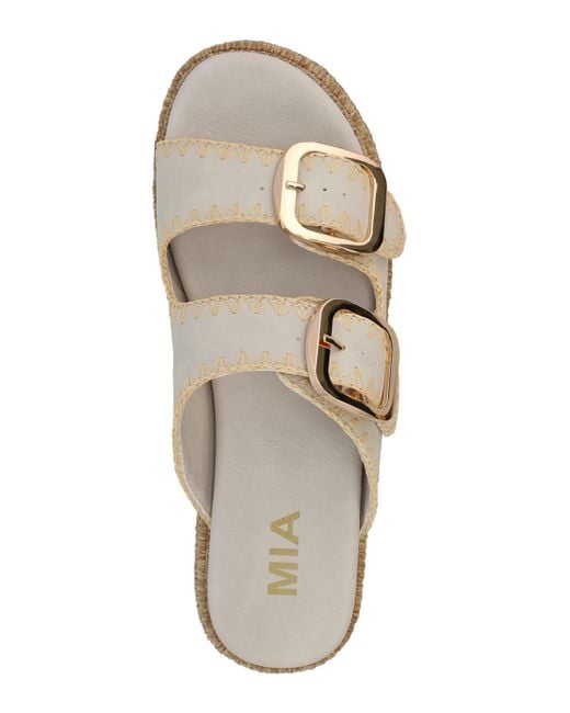 MIA White Mieko Flatform Slip-on Slide Sandals