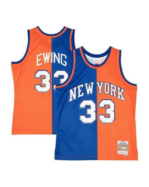 Mitchell & Ness Patrick Ewing Blue, Orange New York Knicks Big And Tall ...