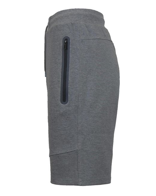 Wicked Stitch Gray Slim Fit Tech Fleece Performance Active jogger Shorts for men