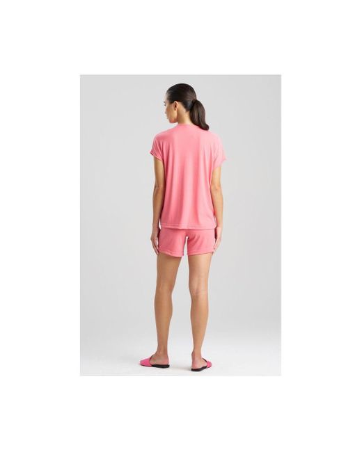 Natori Pink Soothe Short Sleeve Short Set