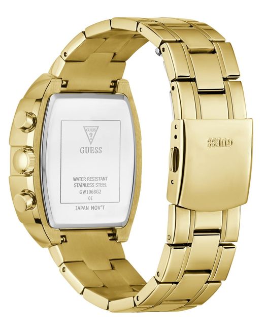 Guess Metallic Gold-tone Multi-function Watch for men