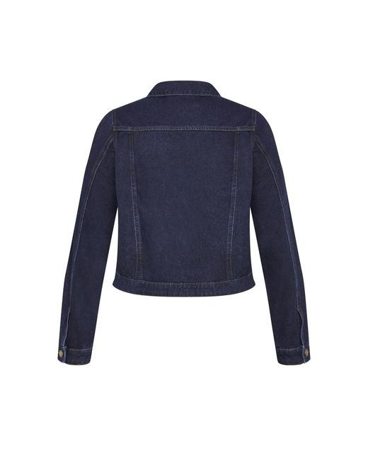 City Chic Blue Plus Size Denim Jojo Jacket