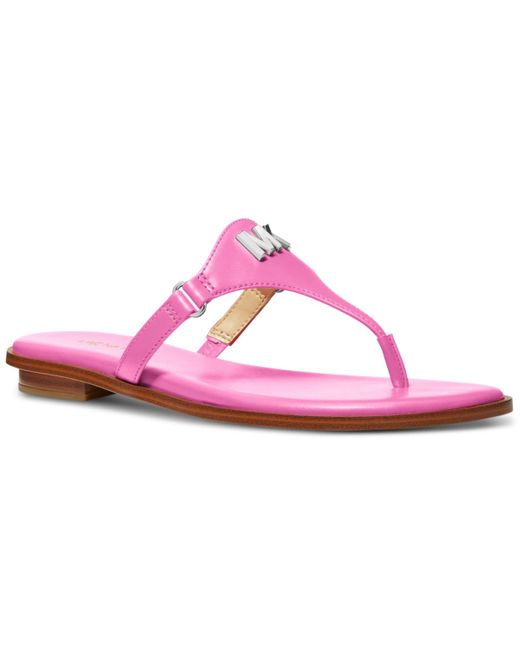 Michael Kors Pink Michael Jillian Slip-on Thong Sandals