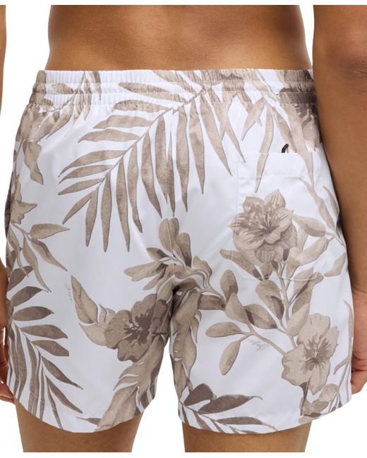 Boss White Boss By Seasonal Print Swim Shorts for men