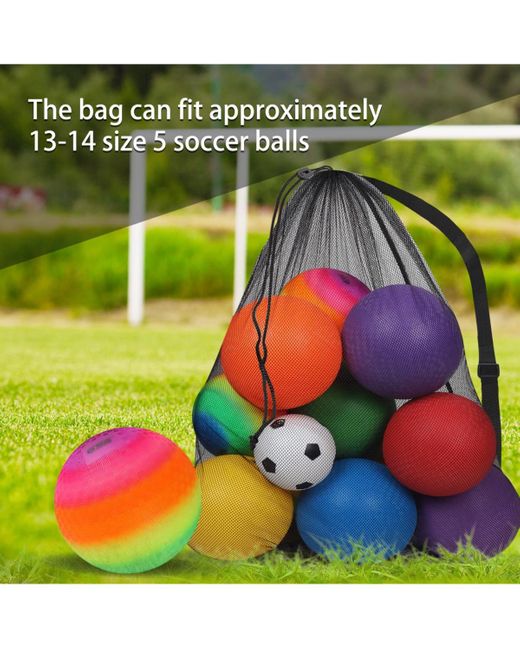 Gse Games & Sports Expert Blue 30" X 40" Extra-large Mesh Sports Ball Drawstring Bag