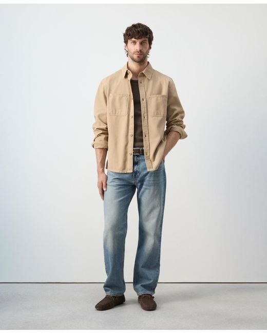 Mango Natural Pockets Overshirt for men