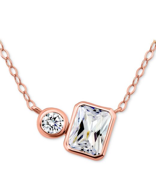 Giani Bernini White Cubic Zirconia Collar Necklace
