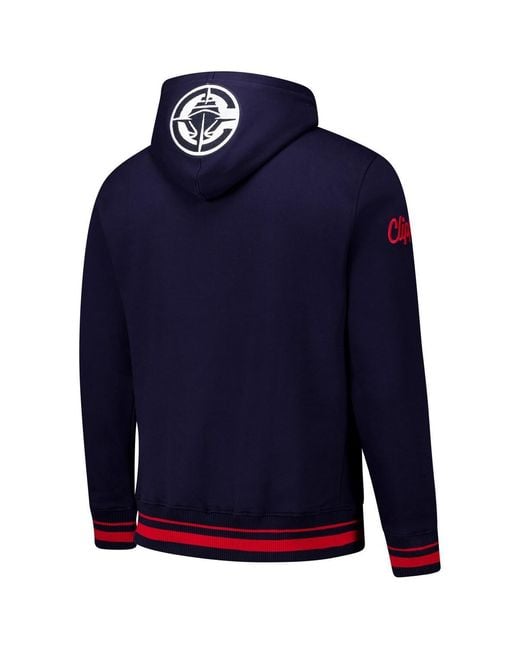 Pro Standard Blue La Clippers Area Code Pullover Hoodie