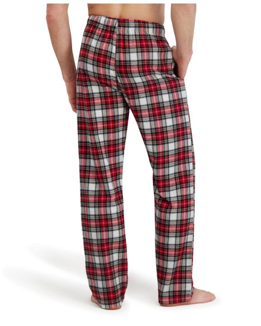 Hanes Red Flannel Drawstring Sleep Pants for men