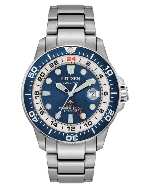 Buy Mens Metallic Limited Edition Ecodrive Promaster Marine Titanium